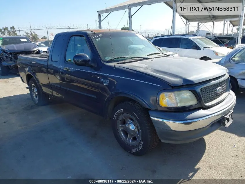 2001 Ford F-150 Lariat/Xl/Xlt VIN: 1FTRX17W51NB58311 Lot: 40096117