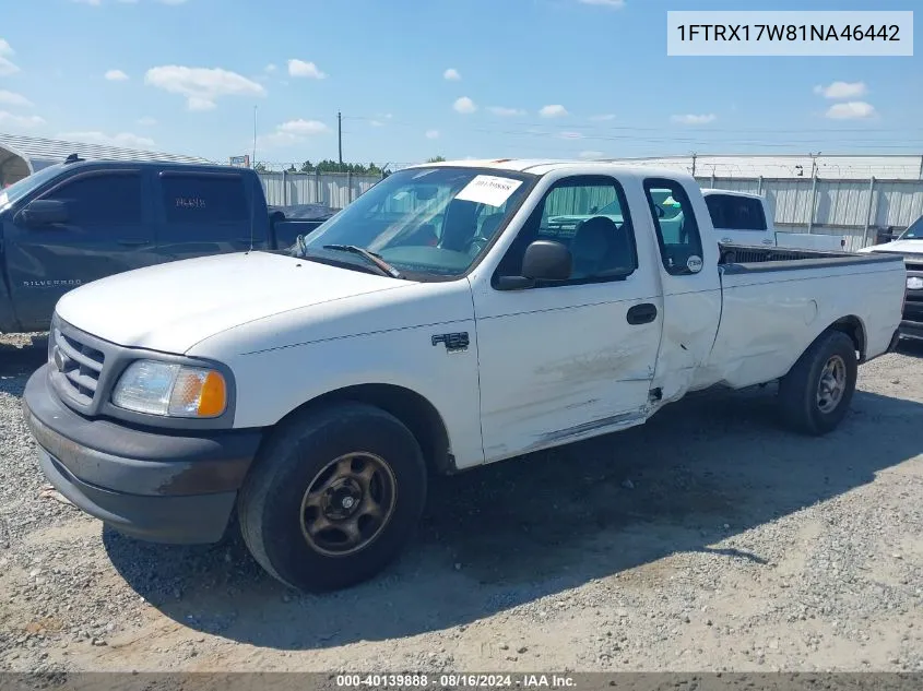 2001 Ford F-150 Lariat/Xl/Xlt VIN: 1FTRX17W81NA46442 Lot: 40139888