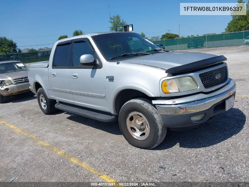 2001 Ford F-150 King Ranch Edition/Lariat/Xlt VIN: 1FTRW08L01KB96337 Lot: 40151591