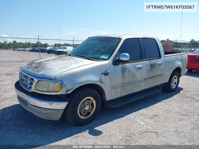 2001 Ford F-150 Harley-Davidson Edition/King Ranch Edition/Lariat/Xlt VIN: 1FTRW07W61KF03067 Lot: 40168995