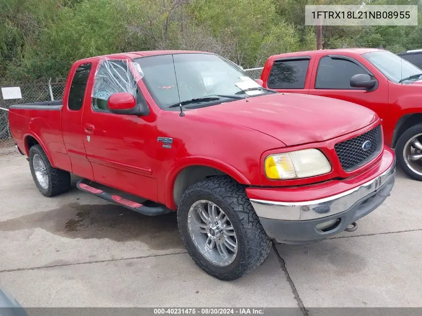 2001 Ford F-150 Lariat/Xl/Xlt VIN: 1FTRX18L21NB08955 Lot: 40231475