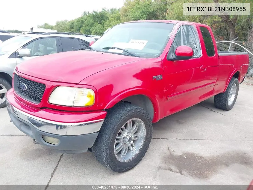 2001 Ford F-150 Lariat/Xl/Xlt VIN: 1FTRX18L21NB08955 Lot: 40231475