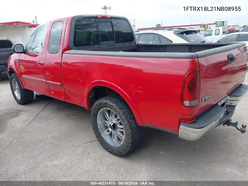 2001 Ford F-150 Lariat/Xl/Xlt VIN: 1FTRX18L21NB08955 Lot: 40231475