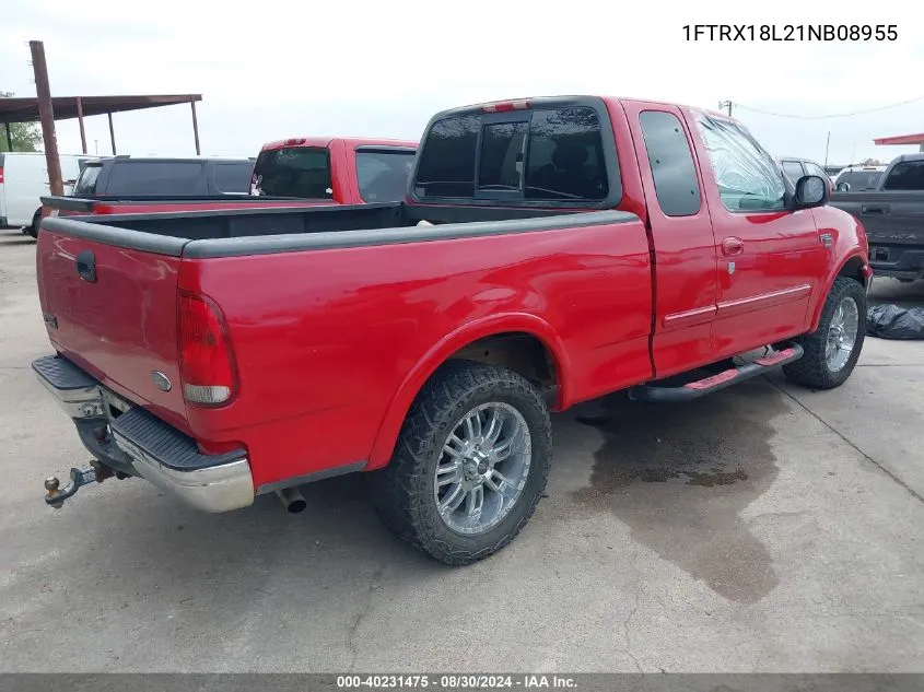 2001 Ford F-150 Lariat/Xl/Xlt VIN: 1FTRX18L21NB08955 Lot: 40231475