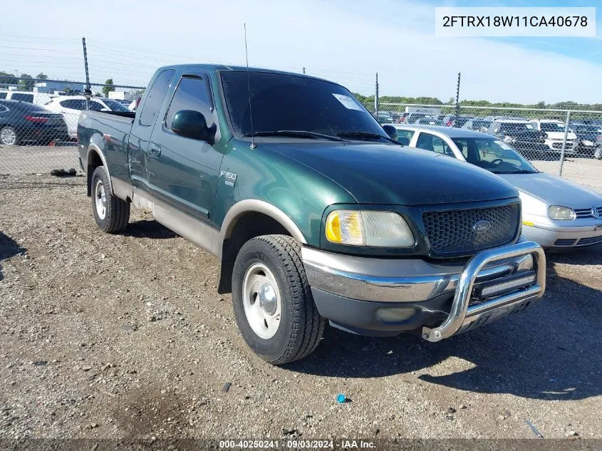 2001 Ford F-150 Lariat/Xl/Xlt VIN: 2FTRX18W11CA40678 Lot: 40250241