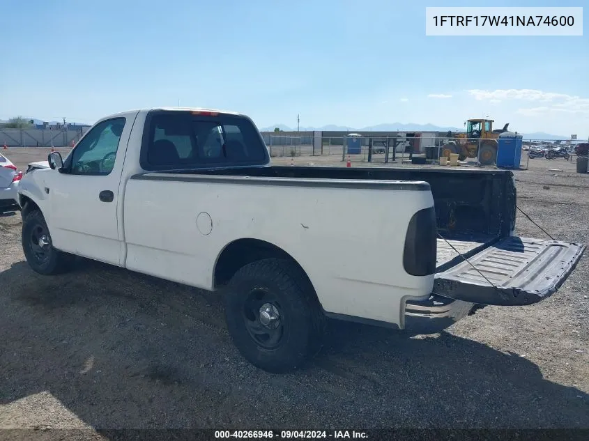 1FTRF17W41NA74600 2001 Ford F-150 Xl/Xlt