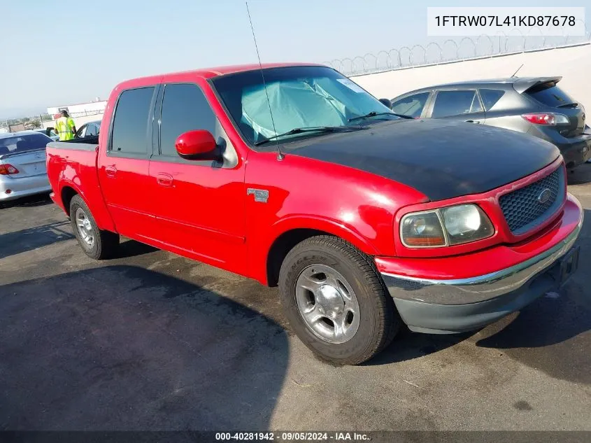 2001 Ford F-150 Harley-Davidson Edition/King Ranch Edition/Lariat/Xlt VIN: 1FTRW07L41KD87678 Lot: 40281942