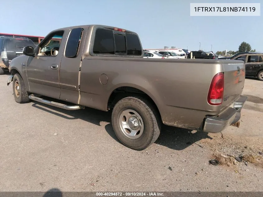 1FTRX17L81NB74119 2001 Ford F-150 Lariat/Xl/Xlt