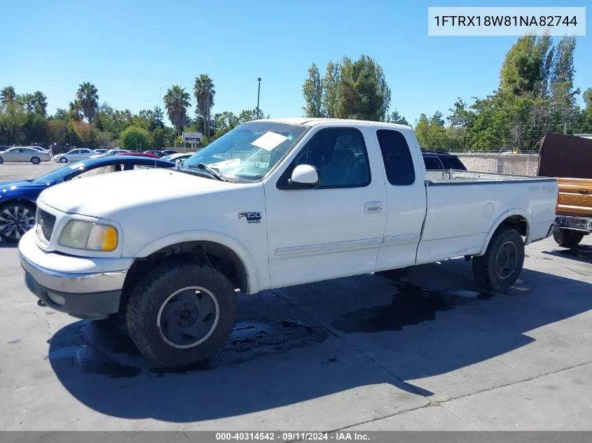 2001 Ford F-150 Lariat/Xl/Xlt VIN: 1FTRX18W81NA82744 Lot: 40314542