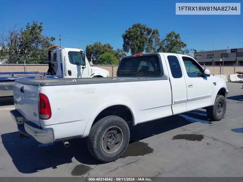 2001 Ford F-150 Lariat/Xl/Xlt VIN: 1FTRX18W81NA82744 Lot: 40314542