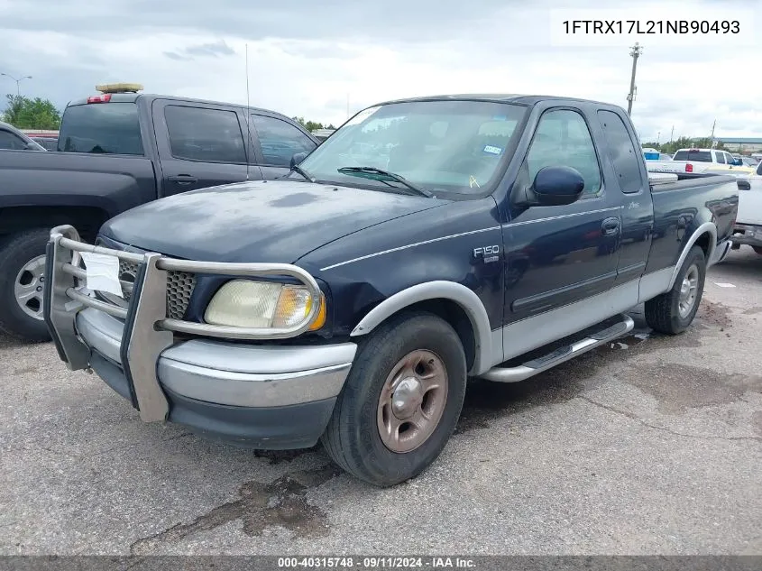 2001 Ford F-150 Lariat/Xl/Xlt VIN: 1FTRX17L21NB90493 Lot: 40315748