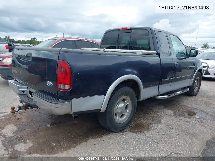 2001 Ford F-150 Lariat/Xl/Xlt VIN: 1FTRX17L21NB90493 Lot: 40315748