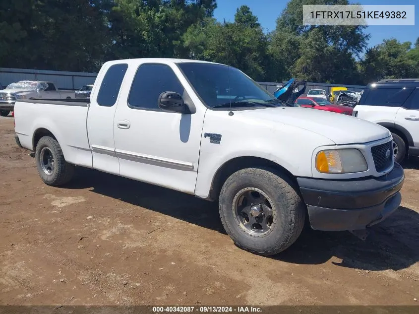 2001 Ford F-150 Lariat/Xl/Xlt VIN: 1FTRX17L51KE49382 Lot: 40342087