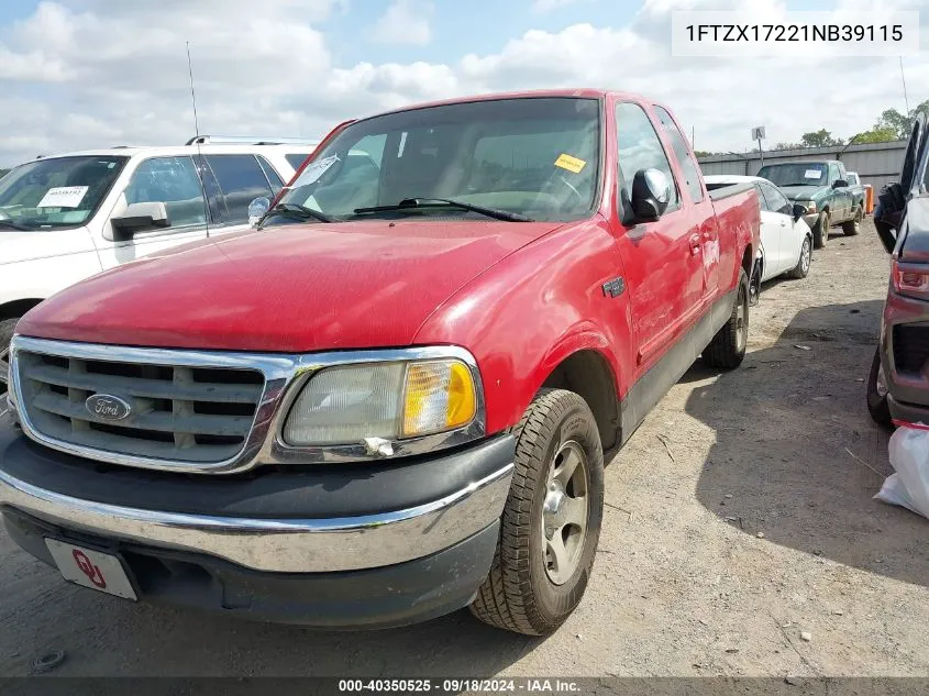 2001 Ford F-150 VIN: 1FTZX17221NB39115 Lot: 40350525