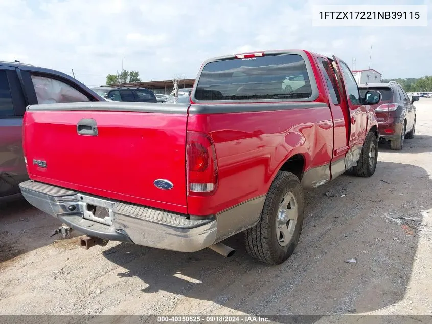 2001 Ford F-150 VIN: 1FTZX17221NB39115 Lot: 40350525