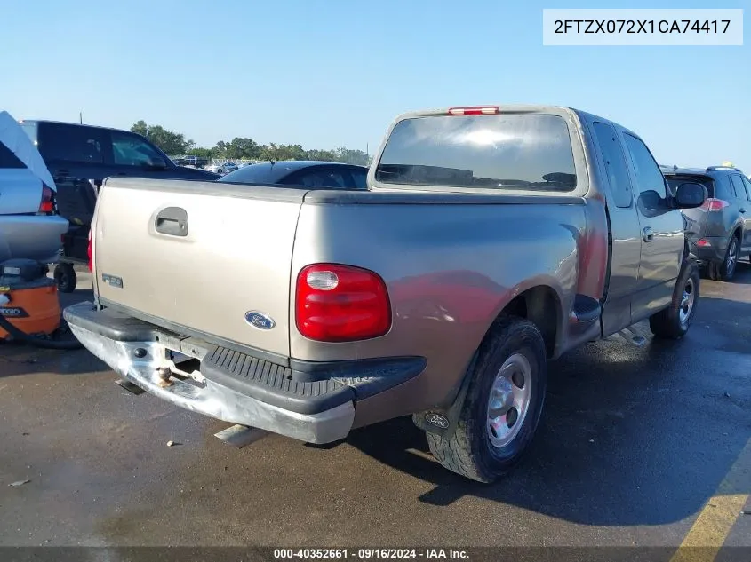 2001 Ford F-150 VIN: 2FTZX072X1CA74417 Lot: 40352661