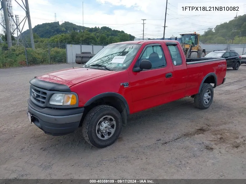 2001 Ford F-150 Lariat/Xl/Xlt VIN: 1FTPX18L21NB10082 Lot: 40359109