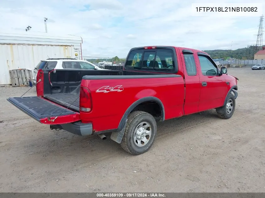 2001 Ford F-150 Lariat/Xl/Xlt VIN: 1FTPX18L21NB10082 Lot: 40359109