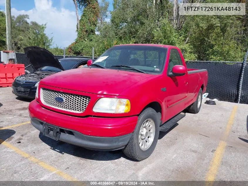 2001 Ford F-150 Xl/Xlt VIN: 1FTZF17261KA48143 Lot: 40366047