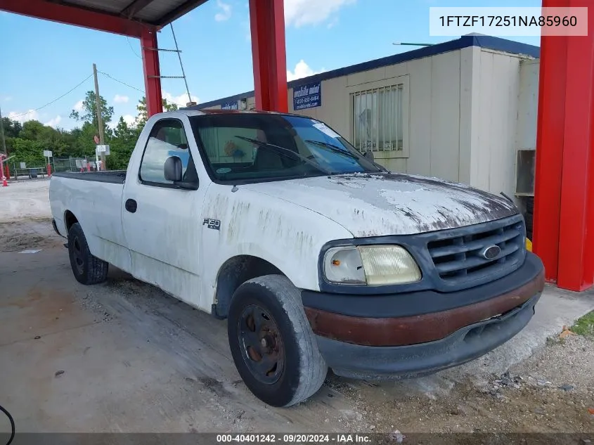 2001 Ford F-150 Xl/Xlt VIN: 1FTZF17251NA85960 Lot: 40401242