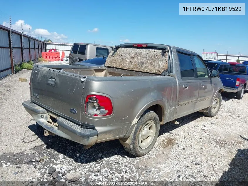 2001 Ford F-150 Harley-Davidson Edition/King Ranch Edition/Lariat/Xlt VIN: 1FTRW07L71KB19529 Lot: 40413983