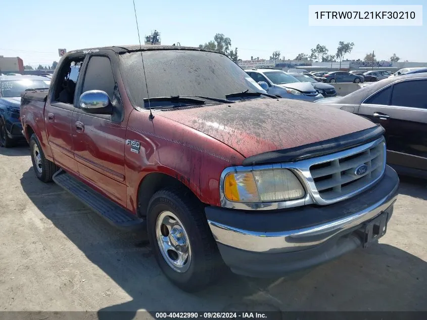 2001 Ford F-150 Harley-Davidson Edition/King Ranch Edition/Lariat/Xlt VIN: 1FTRW07L21KF30210 Lot: 40422990