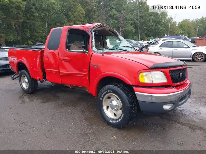 2001 Ford F150 VIN: 1FTRX18L41NB14059 Lot: 40449082