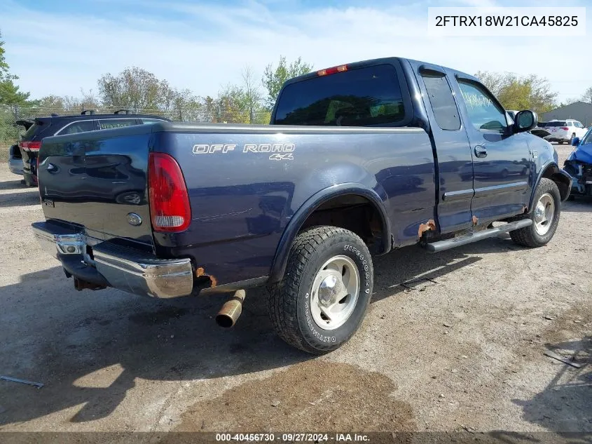 2001 Ford F-150 Lariat/Xl/Xlt VIN: 2FTRX18W21CA45825 Lot: 40456730