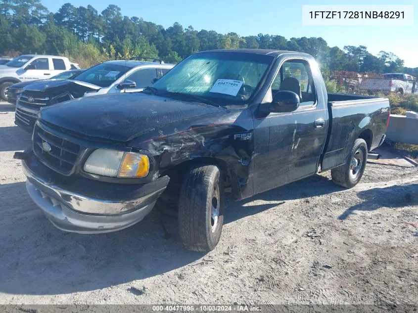 2001 Ford F-150 Xl/Xlt VIN: 1FTZF17281NB48291 Lot: 40477995