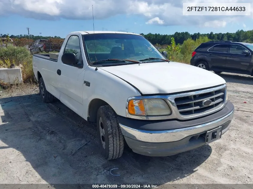 2001 Ford F-150 Xl/Xlt VIN: 2FTZF17281CA44633 Lot: 40479359