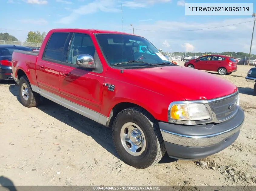 2001 Ford F-150 Harley-Davidson Edition/King Ranch Edition/Lariat/Xlt VIN: 1FTRW07621KB95119 Lot: 40484625