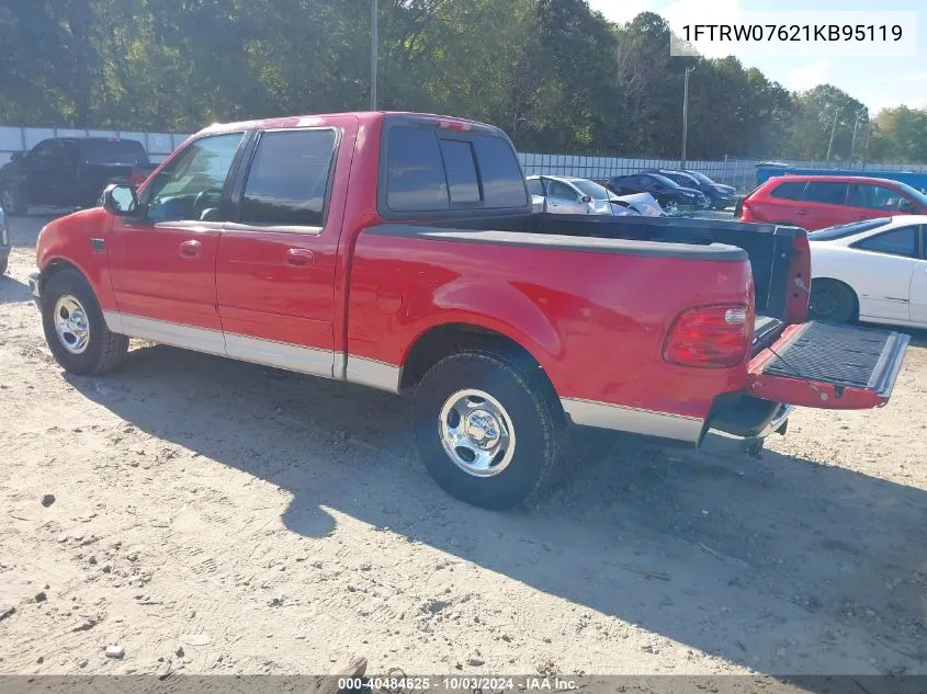 2001 Ford F-150 Harley-Davidson Edition/King Ranch Edition/Lariat/Xlt VIN: 1FTRW07621KB95119 Lot: 40484625