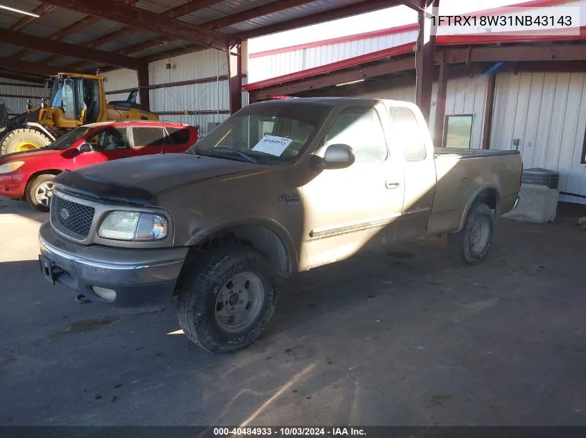 2001 Ford F-150 Lariat/Xl/Xlt VIN: 1FTRX18W31NB43143 Lot: 40484933