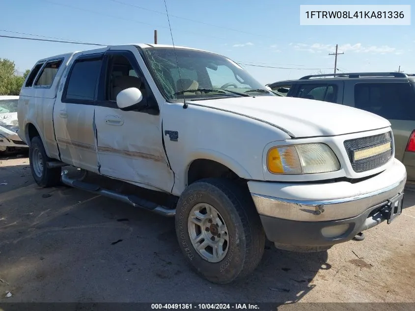 2001 Ford F-150 King Ranch Edition/Lariat/Xlt VIN: 1FTRW08L41KA81336 Lot: 40491361