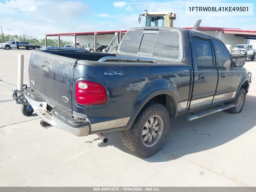 2001 Ford F-150 King Ranch Edition/Lariat/Xlt VIN: 1FTRW08L41KE49501 Lot: 40501075