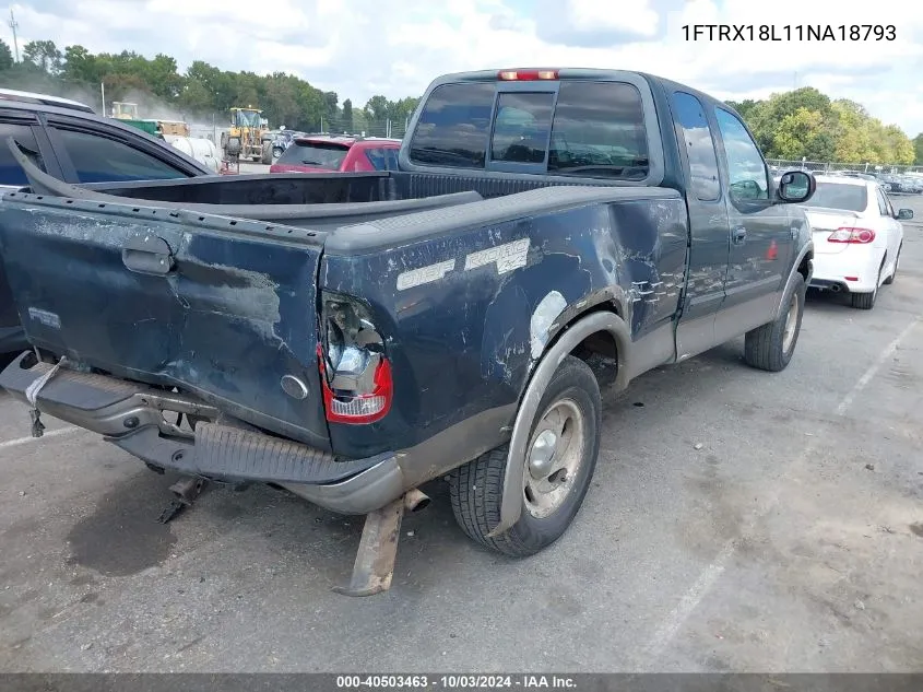 2001 Ford F-150 Lariat/Xl/Xlt VIN: 1FTRX18L11NA18793 Lot: 40503463