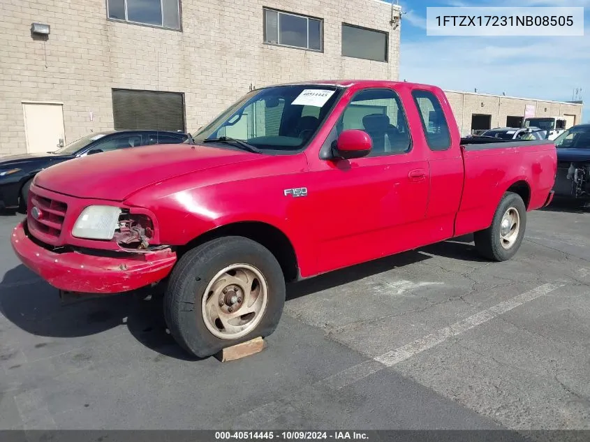 2001 Ford F-150 Xl/Xlt VIN: 1FTZX17231NB08505 Lot: 40514445