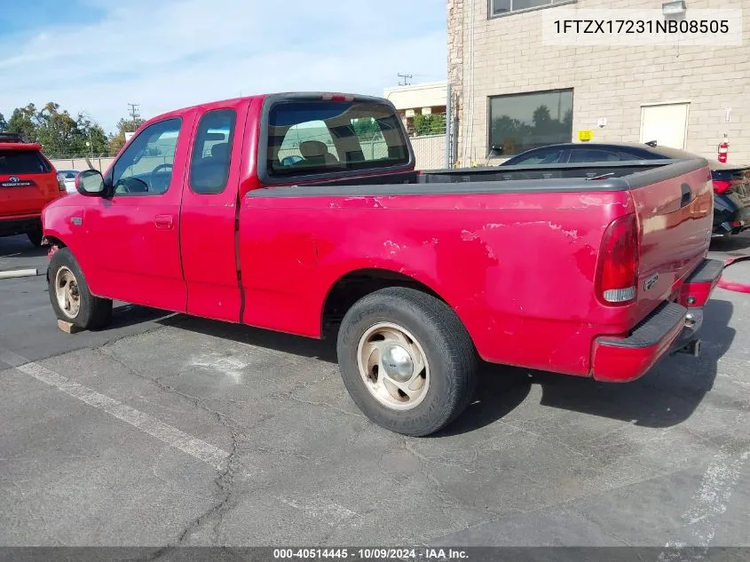 2001 Ford F-150 Xl/Xlt VIN: 1FTZX17231NB08505 Lot: 40514445