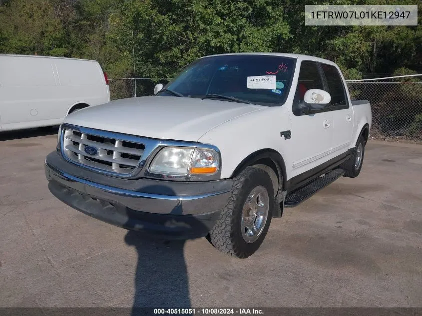 2001 Ford F-150 Harley-Davidson Edition/King Ranch Edition/Lariat/Xlt VIN: 1FTRW07L01KE12947 Lot: 40515051