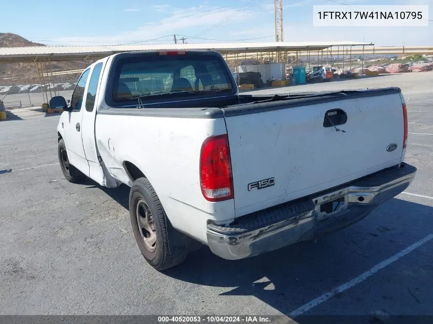 2001 Ford F-150 Lariat/Xl/Xlt VIN: 1FTRX17W41NA10795 Lot: 40520053