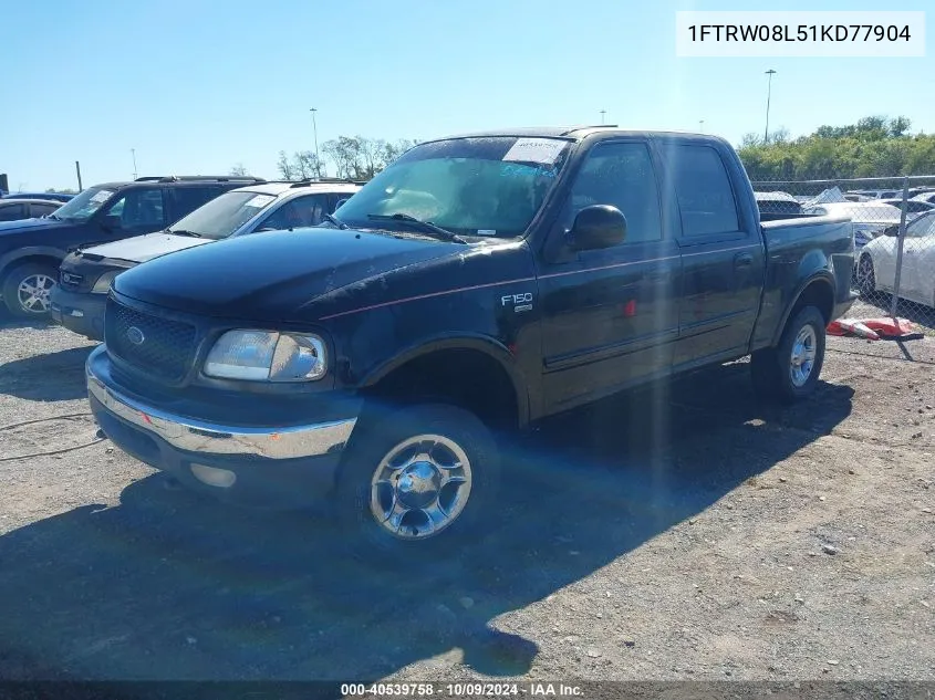 2001 Ford F-150 King Ranch Edition/Lariat/Xlt VIN: 1FTRW08L51KD77904 Lot: 40539758