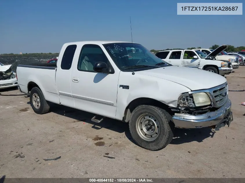 2001 Ford F-150 Xl/Xlt VIN: 1FTZX17251KA28687 Lot: 40544152