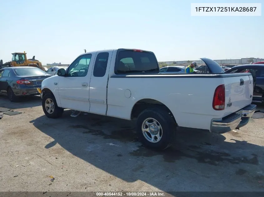 2001 Ford F-150 Xl/Xlt VIN: 1FTZX17251KA28687 Lot: 40544152