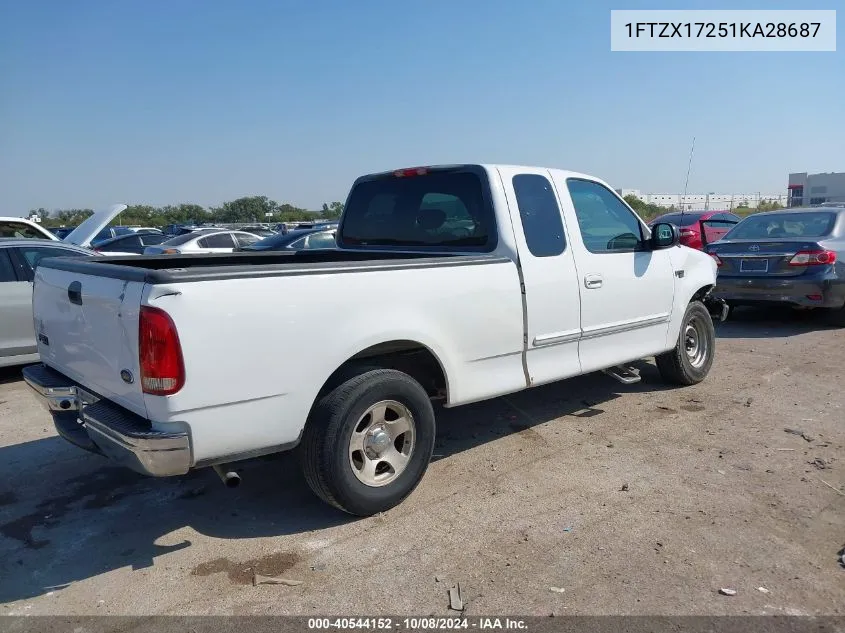 2001 Ford F-150 Xl/Xlt VIN: 1FTZX17251KA28687 Lot: 40544152