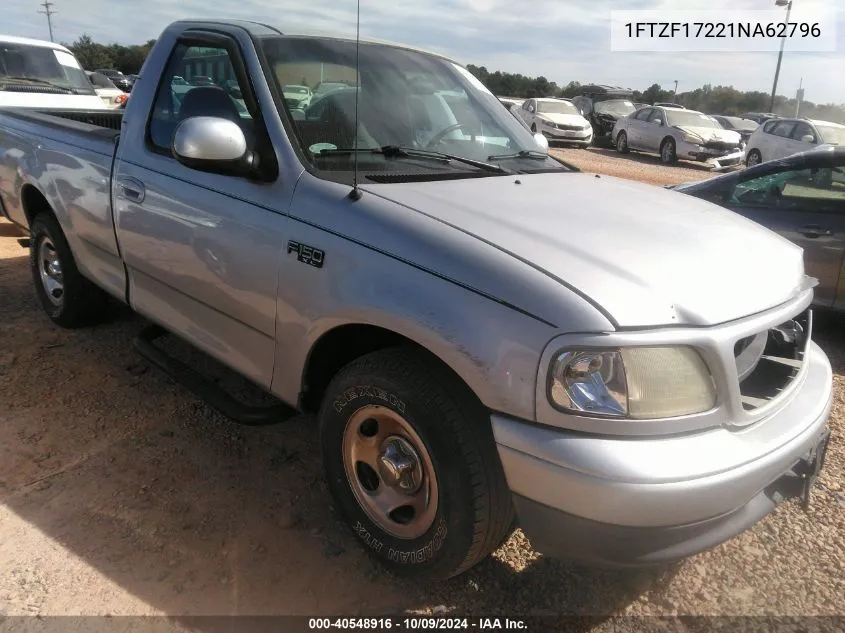 2001 Ford F-150 Xl/Xlt VIN: 1FTZF17221NA62796 Lot: 40548916