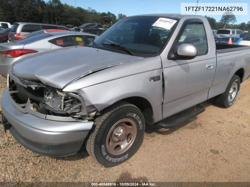 2001 Ford F-150 Xl/Xlt VIN: 1FTZF17221NA62796 Lot: 40548916