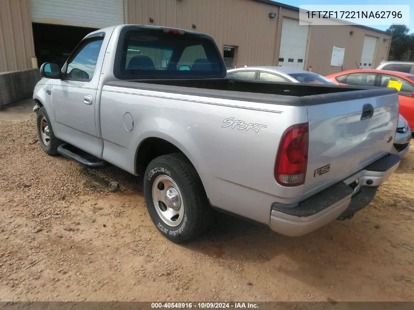 2001 Ford F-150 Xl/Xlt VIN: 1FTZF17221NA62796 Lot: 40548916