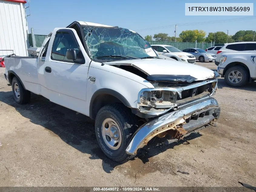 2001 Ford F150 VIN: 1FTRX18W31NB56989 Lot: 40549072