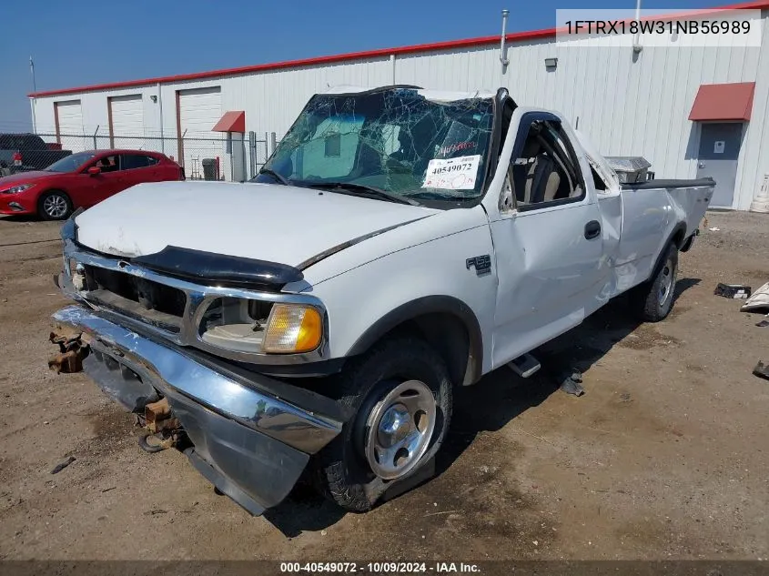 2001 Ford F150 VIN: 1FTRX18W31NB56989 Lot: 40549072