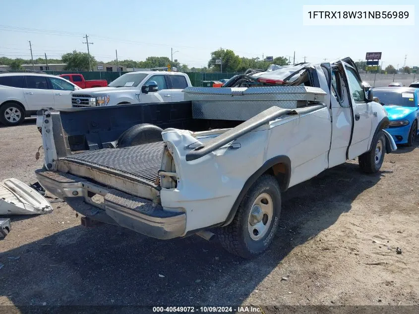 2001 Ford F150 VIN: 1FTRX18W31NB56989 Lot: 40549072